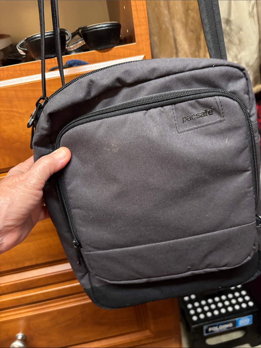 Pacsafe Gray/Black Anti-Theft Messenger Bag